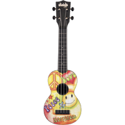UKELELE SOPRANO 13", PLASTICO ABS, RESISTENTE AL AGUA, DISEÑO CARITA FELIZ