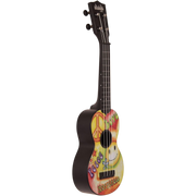 UKELELE SOPRANO 13", PLASTICO ABS, RESISTENTE AL AGUA, DISEÑO CARITA FELIZ