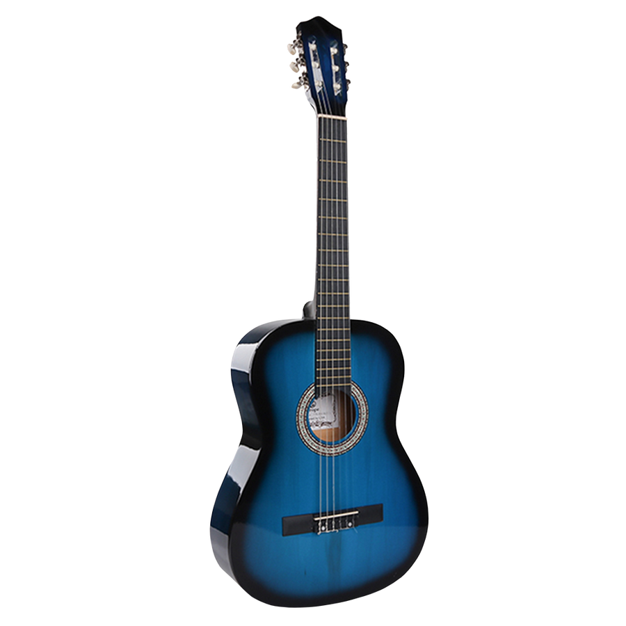 GUITARRA CLASICA 39" COLOR AZUL, INCLUYE BOLSO Y CUERDAS DE RESPUESTO