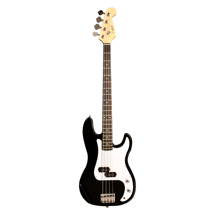 BAJO ELECTRICO 4 CUERDAS, TIPO PRECISION BASS COLOR NEGRO, INCLUYE BOLSO, CUERDAS DE REPUESTO, CABLE, CORREA, AFINADOR, SOPORTE