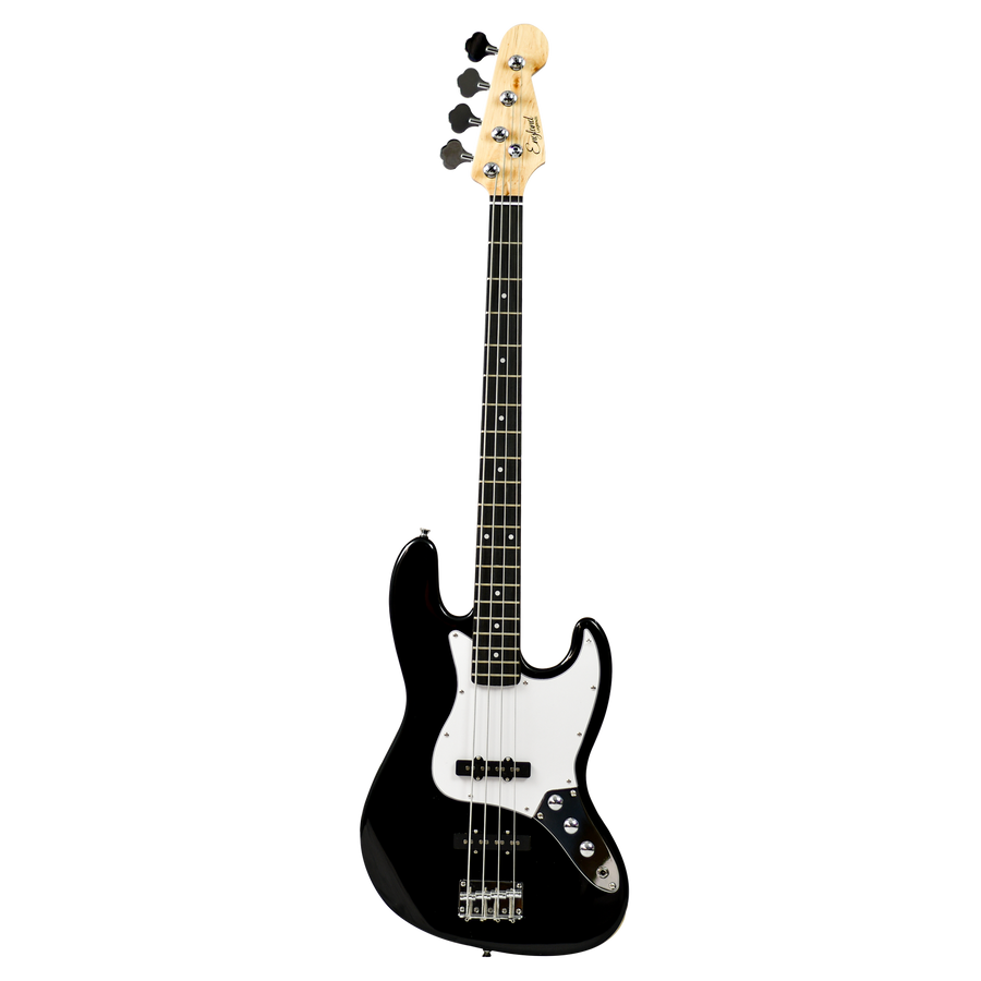 BAJO ELECTRICO 4 CUERDAS TIPO JAZZ BASS COLOR NEGRO, INCLUYE BOLSO, CUERDAS DE REPUESTO, CABLE, CORREA, FINADOR Y SOPORTE