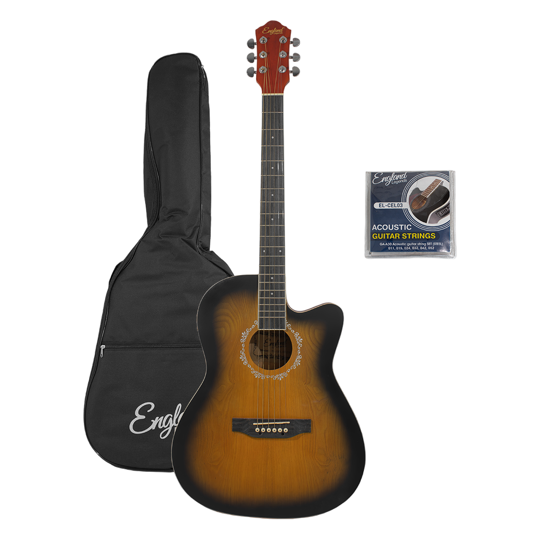Guitarra Electroacústica CutaWay, 39 Pulg, England Legends, EL-GEL 03 CN