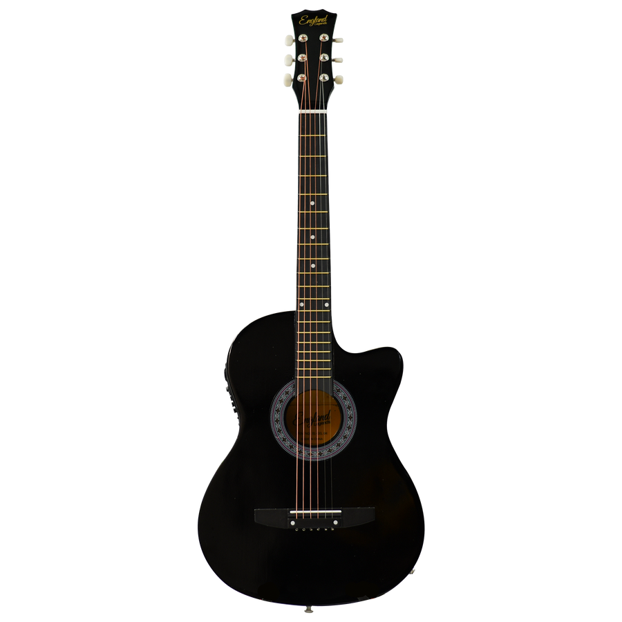 GUITARRA ELECTROACUSTCA ESCALA 38", COLOR NEGRO, INCLUYE PREAMP 7545R, BOLSO, SET DE CUERDAS, CORREA, AFINADOR, CABLE
