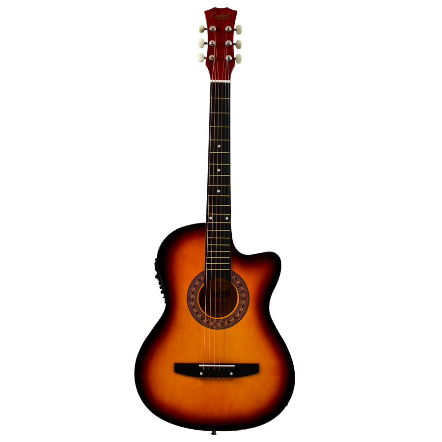 GUITARRA ELECTROACUSTCA ESCALA 38", COLOR AMARILLA, INCLUYE PREAMP 7545R, BOLSO, SET DE CUERDAS, CORREA, AFINADOR, CABLE