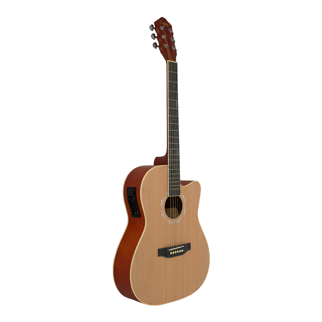 GUITARRA ELECTROACUSTCA ESCALA 39", COLOR NATURAL, INCLUYE BOLSO, SET DE CUERDAS