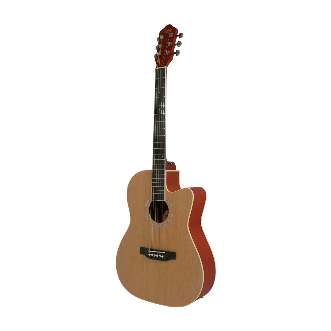 GUITARRA ELECTROACUSTCA ESCALA 39", COLOR NATURAL, INCLUYE BOLSO, SET DE CUERDAS
