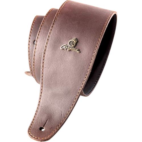 CORREA PARA BAJO ELECTRICO, DE CUERO TRATADO, COLOR MARRON MATE, 8 CM DE ANCHO, LARGO MAX.142CM