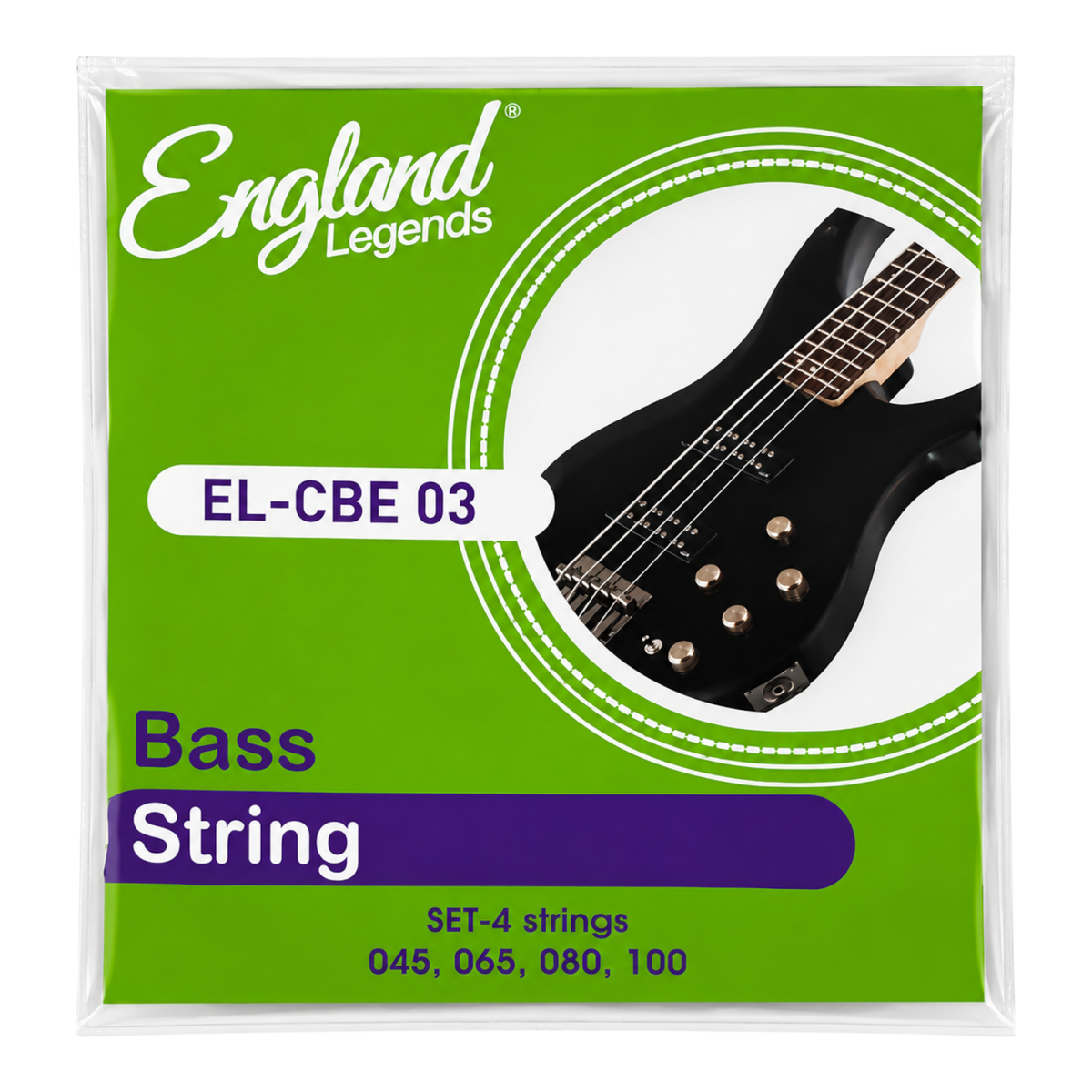 SET DE CUERDAS PARA BAJO ELECTRICO DE 4 CUERDAS, ACERO NIQUELADO, CALIBRE 0.45-0.55-0.80-1.00