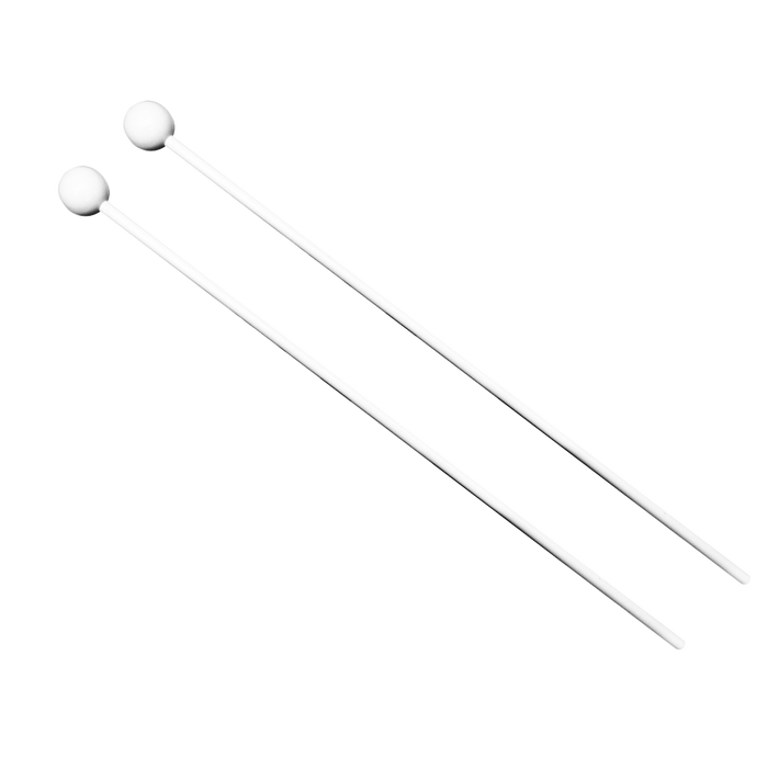 PAR DE BAQEUTAS PARA LYRA CON PUNTA REDONDA DE NYLON, COLOR BLANCO