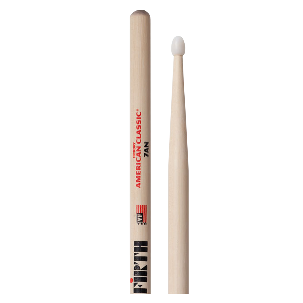 BAQUETA 7AN PUNTA DE NYLON, COLOR NATURAL, 393.7X13.7MM