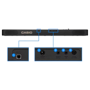PIANO ELECTRICO DE 88 TECLAS CON ACCION DE MARTILLO Y 3 NIVELES DE SENSIBLIDAD AL TACTO, COLOR NEGRO, 10 TONOS, USB TO HOST