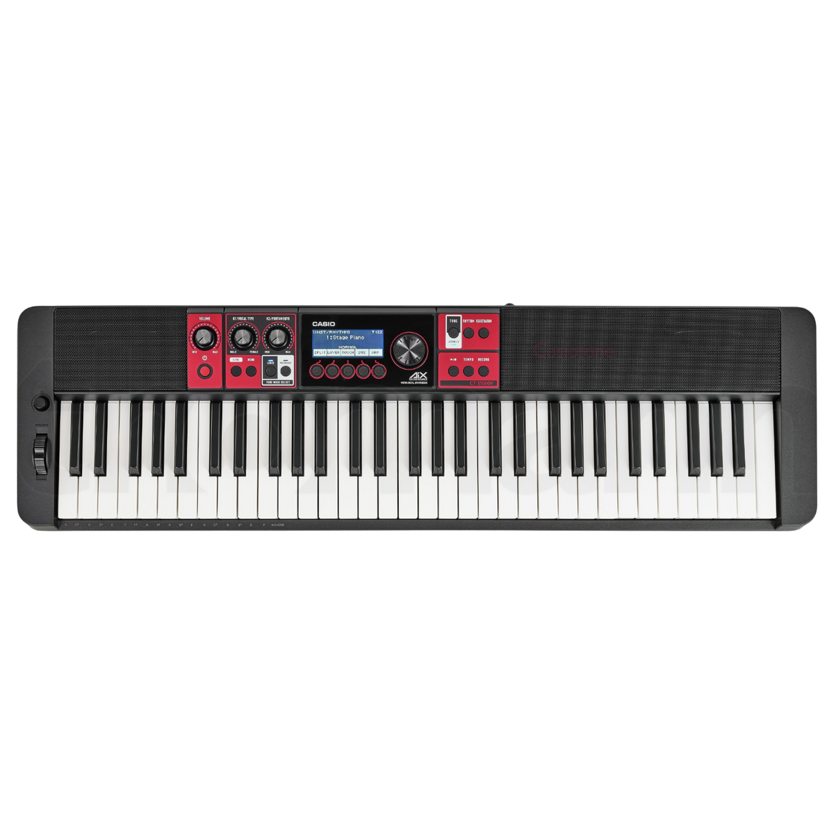 TECL 61 T, 900 TIMB, 243 RITM, 64 DE POLIF, USB A HOST- MIDI, PANT LCD, COLOR NEGRO