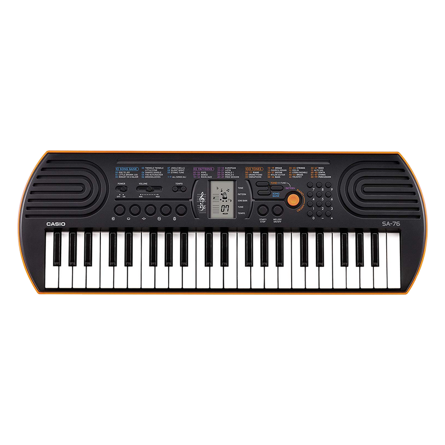 TECL MINI 44 T, 100 TIMB, 50 RITM, 10 CANCIONES INCORPORADAS, POLIFONIA 8, PANTALLA LCD, COLOR NEGRO