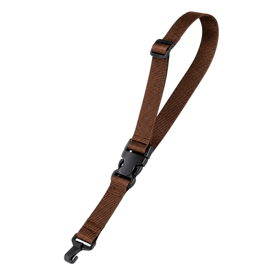 CORREA PARA UKELELE, LONGITUD MAXIMA 55.88CM, POLIPROPILENO COLOR CAFÉ