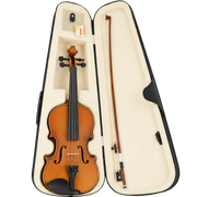 VIOLIN 4/4 COLOR NATURAL ACABADO MATE, INCLUYE ESTUCHE, ARCO Y PERRUBIA