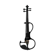 VIOLIN 4/4 ELECTRICO COLOR NEGRO, INCLUYE ESTUCHE, AUDIFONOS, CABLE Y BATERIA DE 9V, ARCO Y PERRUBIA