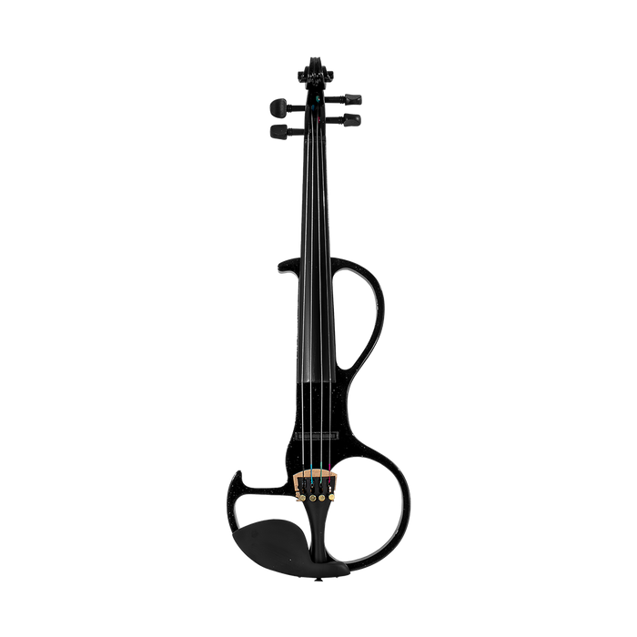 VIOLIN 4/4 ELECTRICO COLOR NEGRO, INCLUYE ESTUCHE, AUDIFONOS, CABLE Y BATERIA DE 9V, ARCO Y PERRUBIA