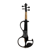 VIOLIN 4/4 ELECTRICO COLOR NEGRO, INCLUYE ESTUCHE, AUDIFONOS, CABLE Y BATERIA DE 9V, ARCO Y PERRUBIA