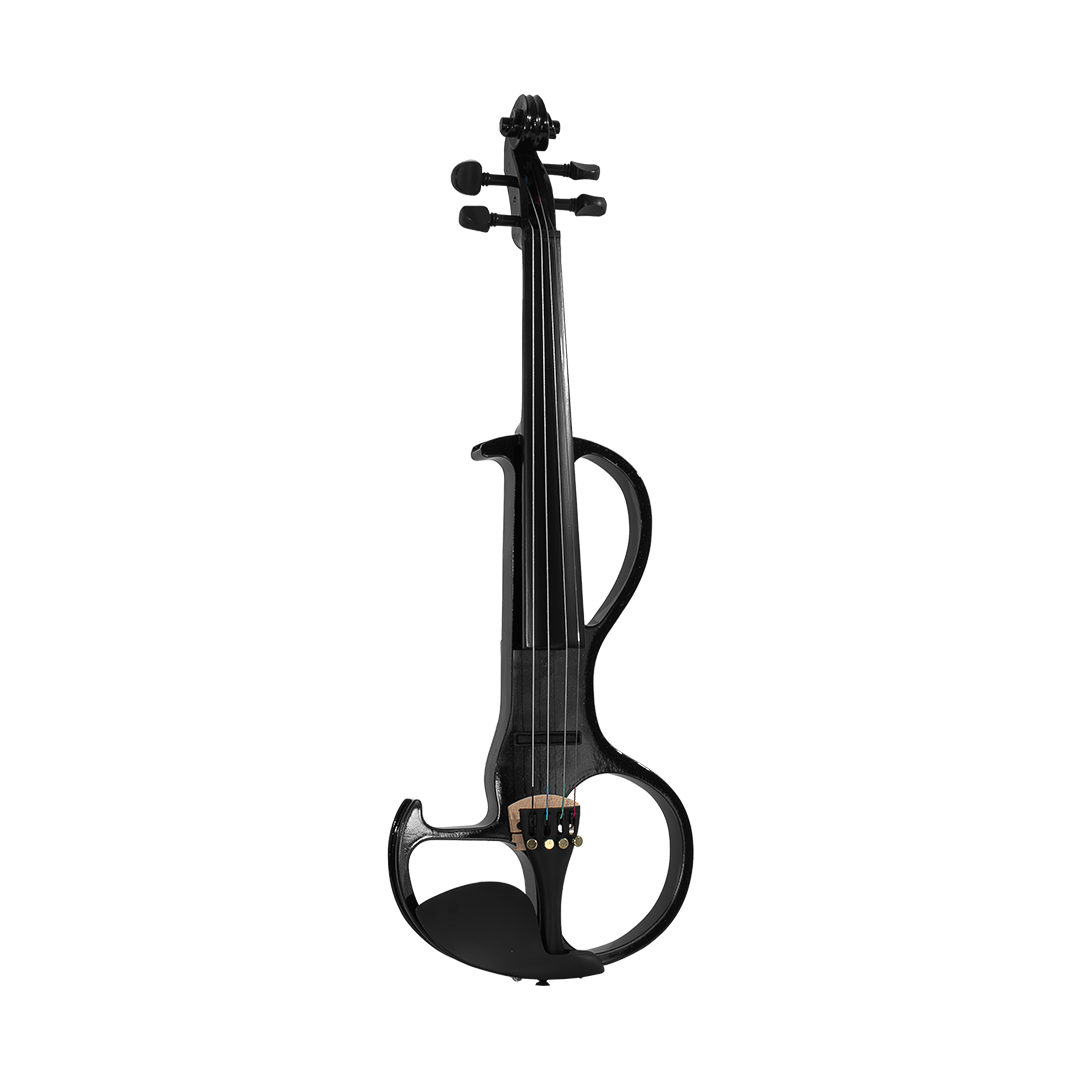 VIOLIN 4/4 ELECTRICO COLOR NEGRO, INCLUYE ESTUCHE, AUDIFONOS, CABLE Y BATERIA DE 9V, ARCO Y PERRUBIA