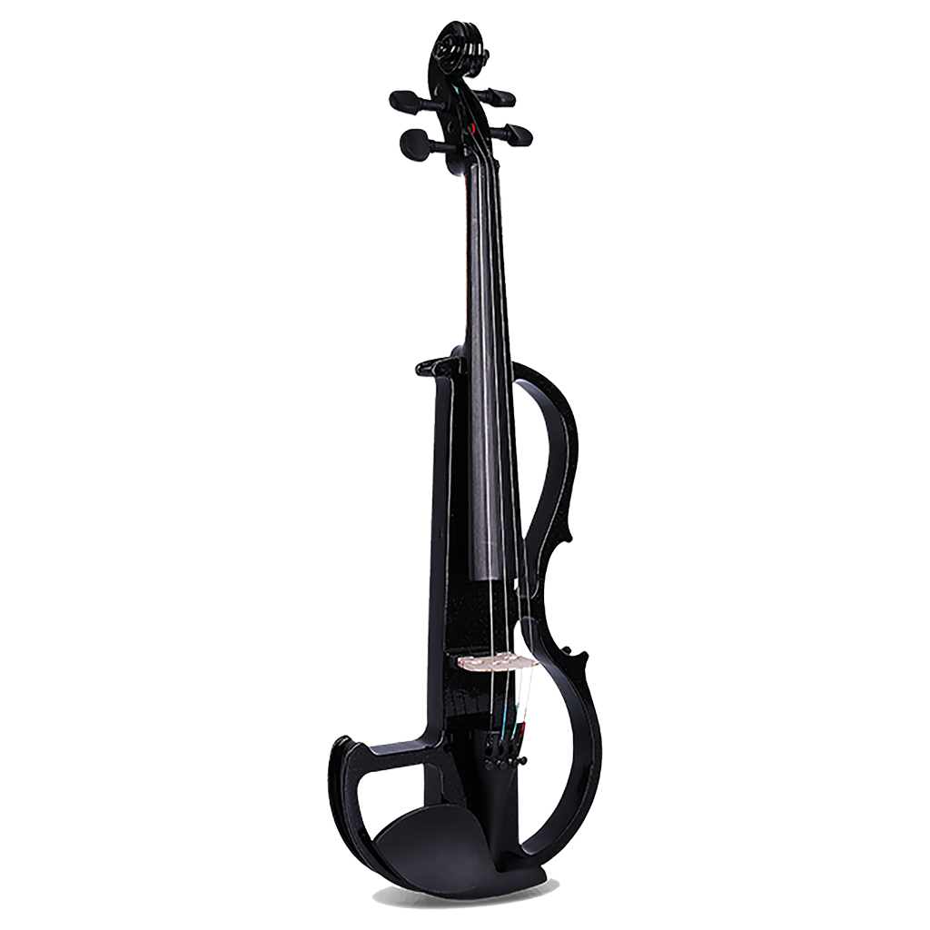 VIOLIN  4/4 ELECTRICO COLOR NEGRO, INCLUYE ESTUCHE, AUDIFONOS, CABLE Y BATERIA DE 9V, ARCO Y PERRUBIA