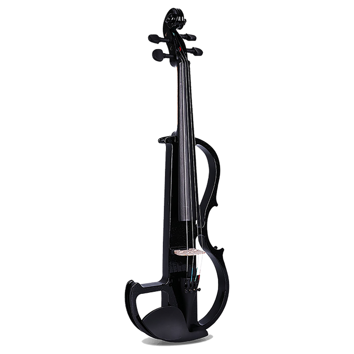 VIOLIN  4/4 ELECTRICO COLOR NEGRO, INCLUYE ESTUCHE, AUDIFONOS, CABLE Y BATERIA DE 9V, ARCO Y PERRUBIA