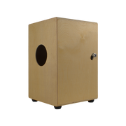 CAJON PERUANO CON TAPA ATORNILLADA Y BORDONERA AJUSTABLE, COLOR NATURAL, DIMENSIONES 48 CM x 29.8 CM x 30.2 CM