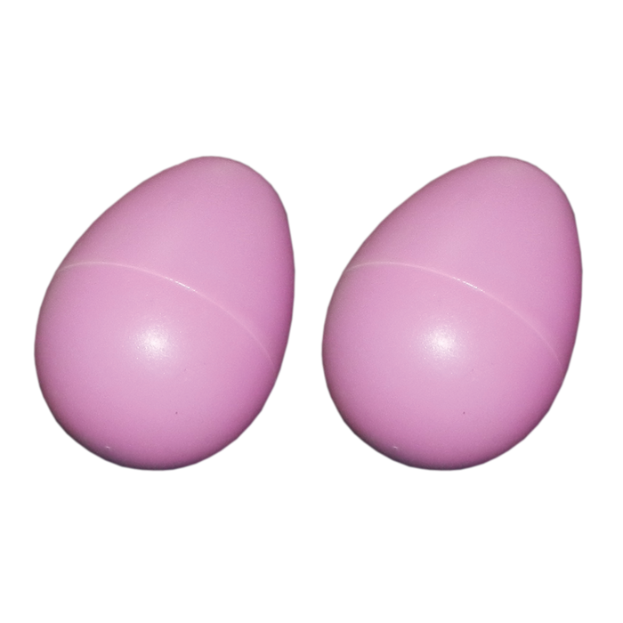 PAR SHAKER FORMA DE HUEVO VARIOS COLORES, PLASTICO DE ALTO IMPACTO, DIAMETRO 6 CM. x 13.5 CM.