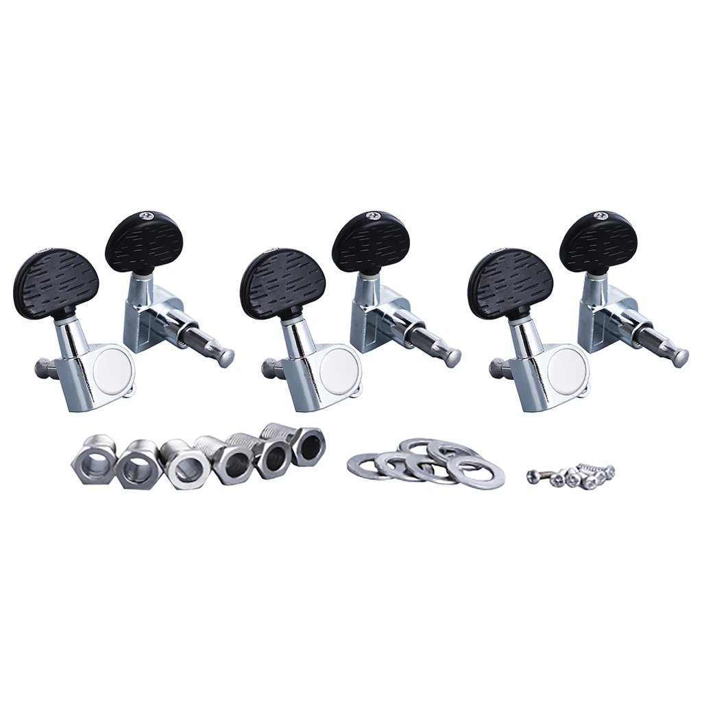 SET DE CLAVIJAS PARA GUITARRA ACUSTICA, NIQUELADAS