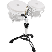 SOPORTE TRIPODE PARA BONGO, PARA BONGOSERO SENTADO, NIQUELADO