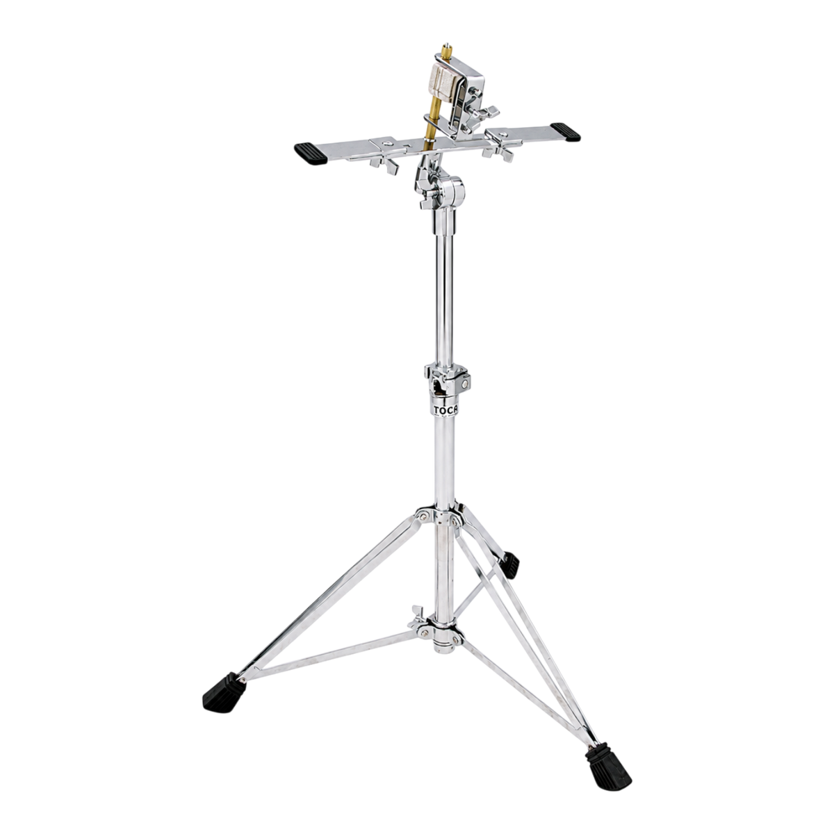 SOPORTE TRIPODE PARA BONGO, PARA BONGOSERO SENTADO, NIQUELADO