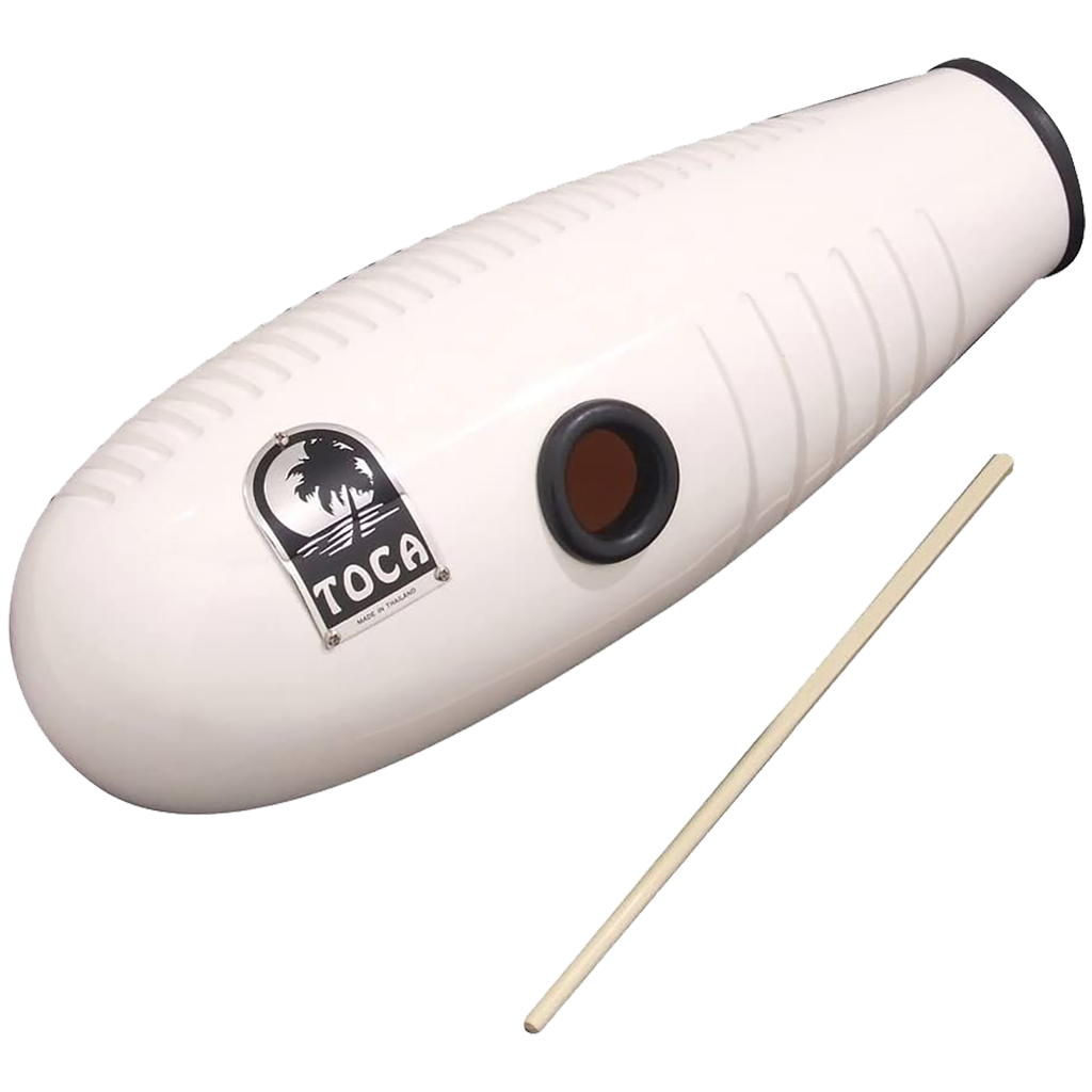 GUIRO 15.5", FIBRA DE VIDRIO, COLOR BLANCO