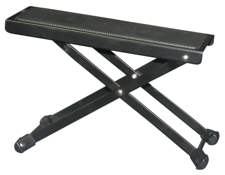 SOPORTE DE PIE PARA GUITARRISTA, COLOR NEGRO, DE METAL, POSEE 4 TIPOS DE ALTURAS