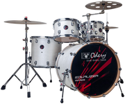 SET DE BATERIA ACUSTICA, SERIE EQUALIZER, MADERA DE TILO, COLOR LUNAR WAVES, PEDAL CON DOBLE CADENA, INCLUYE 3 PEDESTALES