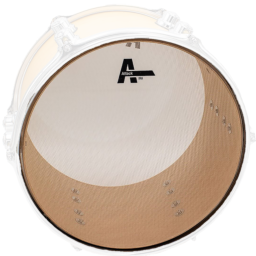 PARCHE 22" PARA BOMBO, DE PRACTICA SIN SONIDO, MALLA DE NYLON TRANSPARENTE