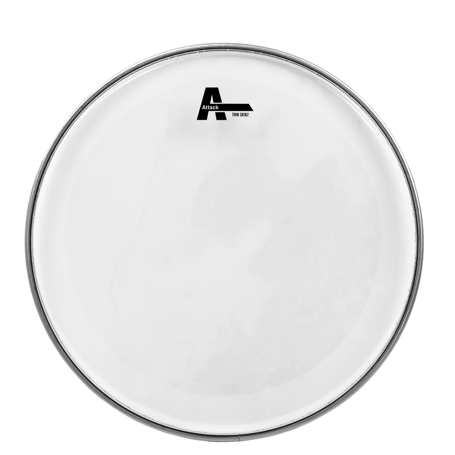 PARCHE 12" PARA TAMBOR, TRANSPARENTE, DOBLE CAPA DE 7 MIL. SUPERIOR 5 MIL. INFERIOR