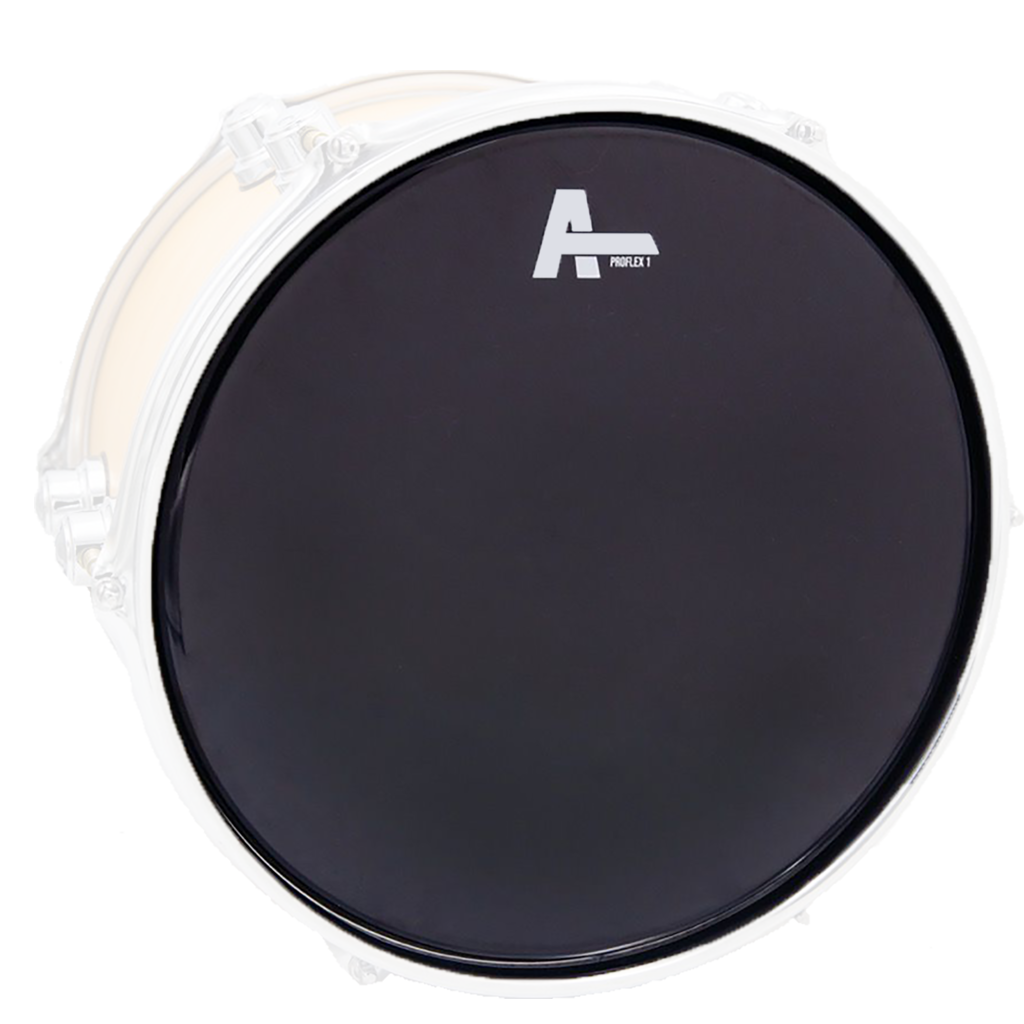 PARCHE 20" PARA BOMBO, CABEZAL FRONTAL, UNA CAPA DE 10 MIL., NEGRO CON APAGADOR DE ARMONICOS