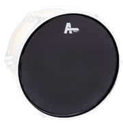 PARCHE 20" PARA BOMBO, CABEZAL FRONTAL, UNA CAPA DE 10 MIL., NEGRO CON APAGADOR DE ARMONICOS