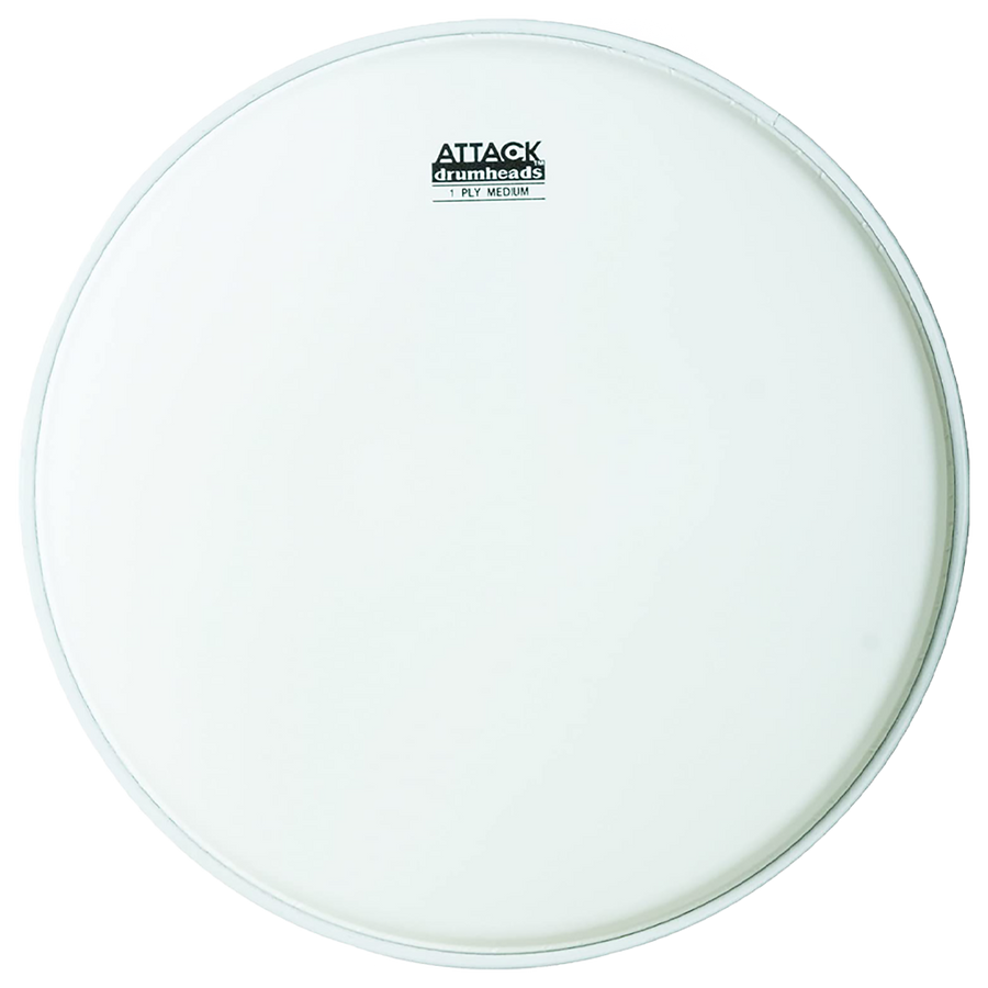 PARCHE 14" PARA REDOBLANTE DE BATERIA O BANDA DE GUERRA, RUGOSO BLANCO, UNA CAPA DE 10 MIL.