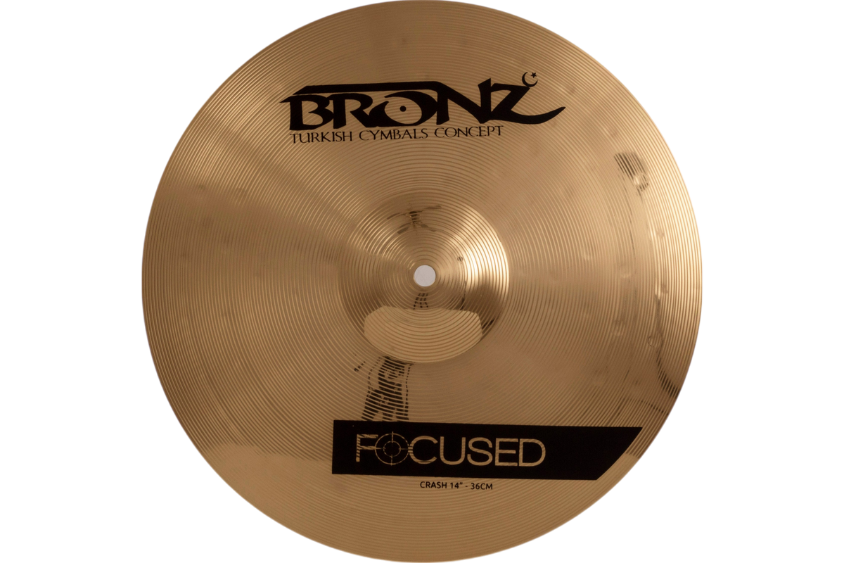 SET DE PLATILLOS SERIE FOCUS HI-HAT 13", CRASH 14", RIDE 18", FORMULA BRASS