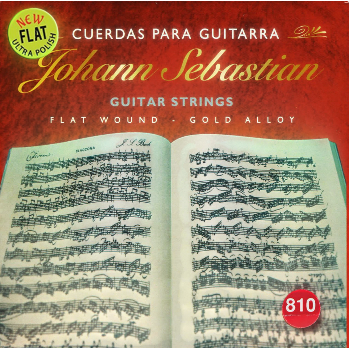 SET DE CUERDAS PARA GUITARRA CLASICA,TENSION MEDIA, JOHANN SEBASTIAN,  ENTORCHADO BRONCE LAMINADO LISO