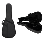 Estuche rigido para Guitarra Clásica de escala 39 PULG., madera recubierta de Polipropileno, color negro