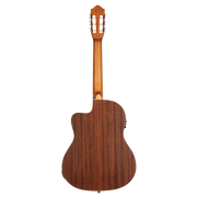 GUITARRA ELECTROCLASICA, CUTAWAY, EQ ORTEGA, COLOR NATURAL, ACABADO MATE, TAPA DE ABETO, FONDO Y AROS DE CAOBA, CUERDAS ORTEGA