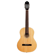 GUITARRA CLASICA 39", COLOR NATURAL, ACABADO LACADO ALTO BRILLO, TAPA DE ABETO, FONDO Y AROS DE CATALPA, CUERDAS ORTEGA