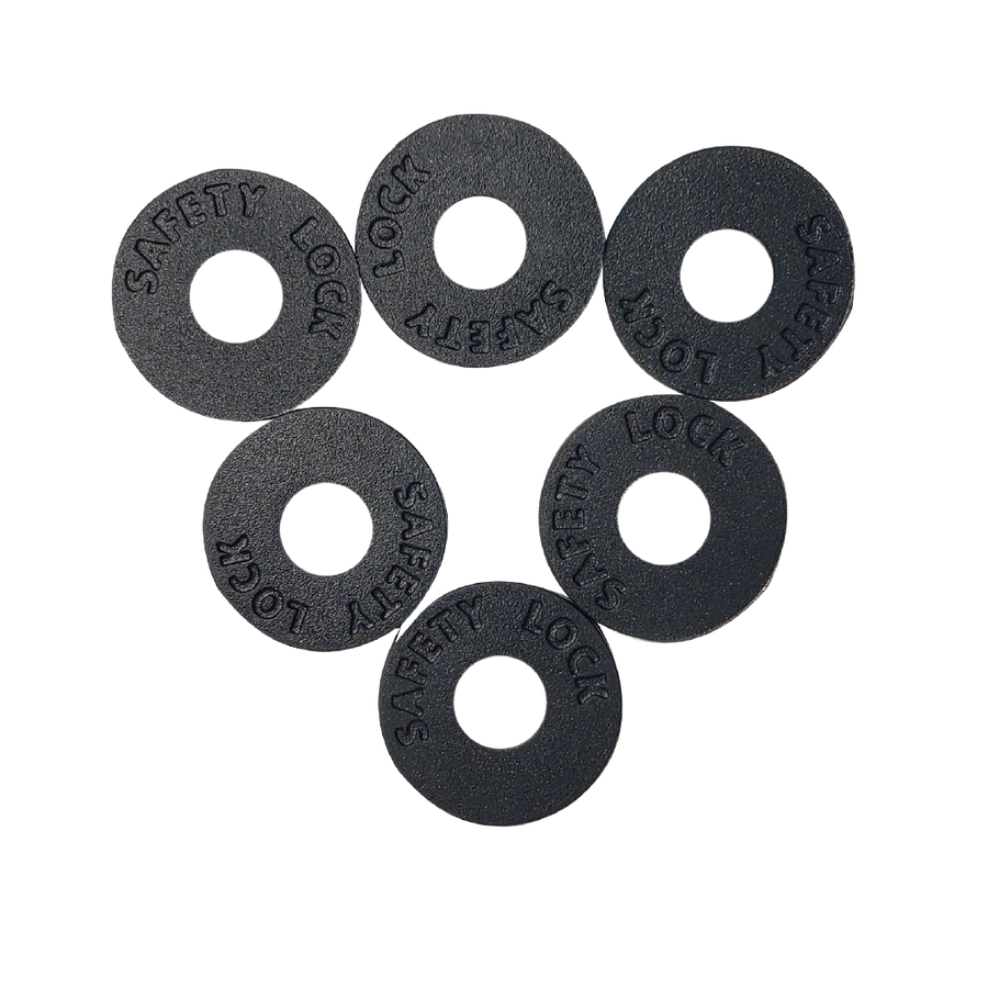 ARANDELA DE CAUCHO PARA AJUSTAR LA CORREA AL  SUJETADOR DE CORREA, COLOR NEGRO, 6PCS BLISTER
