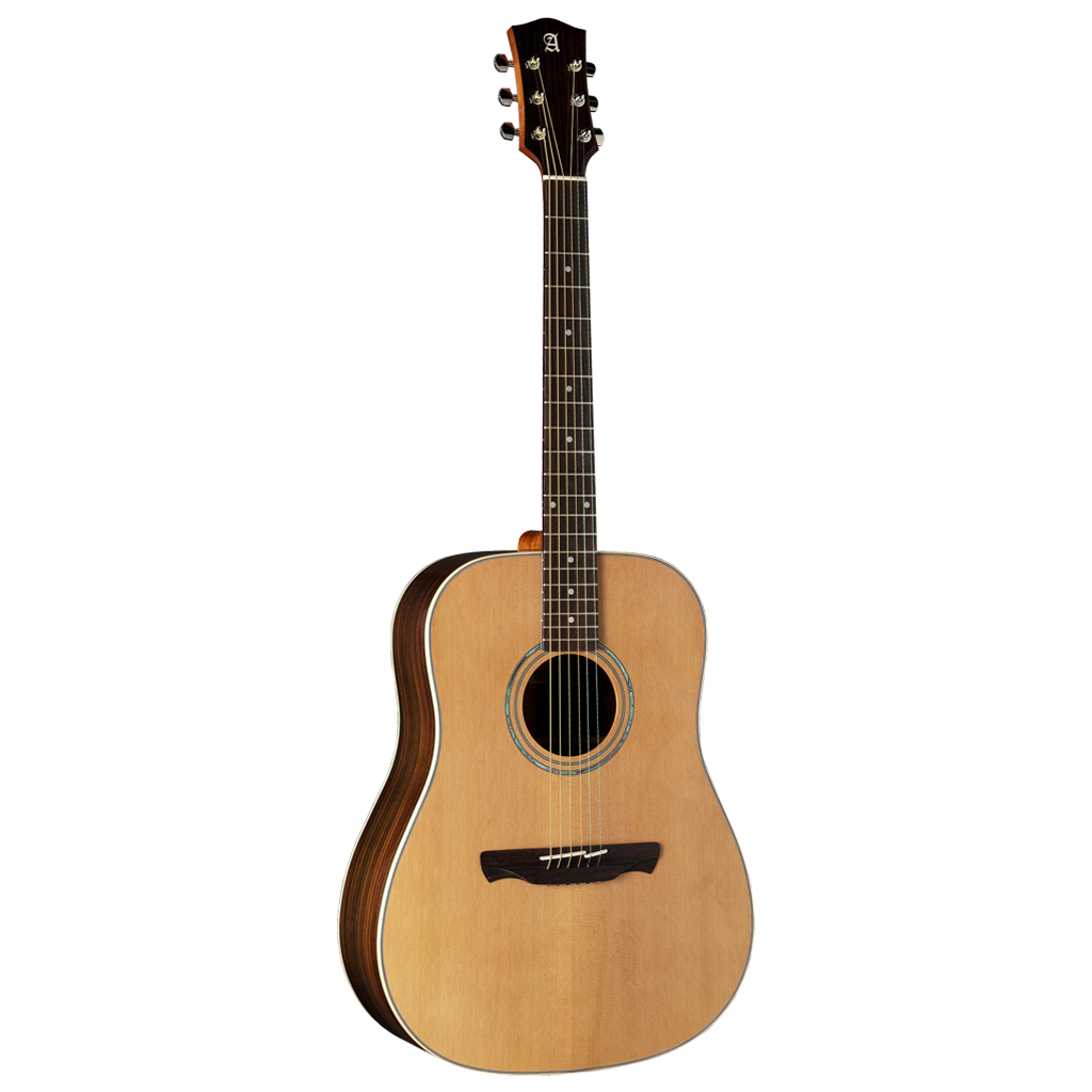 GUITARRA ACUSTICA 41", CUTAWAY COLOR NATURAL, ACABADO ALTO BRILLO, TAPA DE CEDRO MACIZO, FONDO Y AROS DE PALOSANTO, CUERDAS D ADDARIO, INCLUYE BOLSO DE 10MM DE ESPESOR
