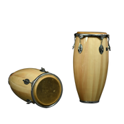 SET DE CONGAS 11 - 12", MADERA DE ARCE COLOR NATURAL, CON ARO NIQUELADOS, INCLUYE SOPORTE