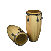 SET DE CONGAS 11 - 12", MADERA DE ARCE COLOR NATURAL, CON ARO NIQUELADOS, INCLUYE SOPORTE