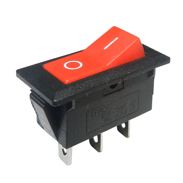 SWITCH CON NEON, 3 PINES, 2 POSICIONES, ON/OFF, 20A 125V
