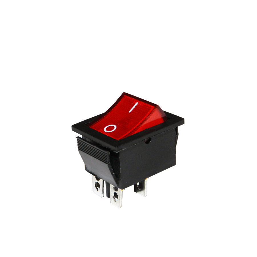 SWITCH CON NEON, 4 PINES, 2 POSICIONES, ON/OFF, 20A-125V, 15A-250V