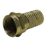 CONECTOR COAXIAL, RG6 TIPO ROSCA, DORADO